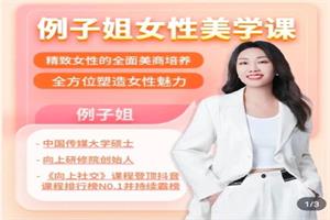 例子姐-女性美学课 精致女性的美商培养 塑造女性魅力（8节视频）